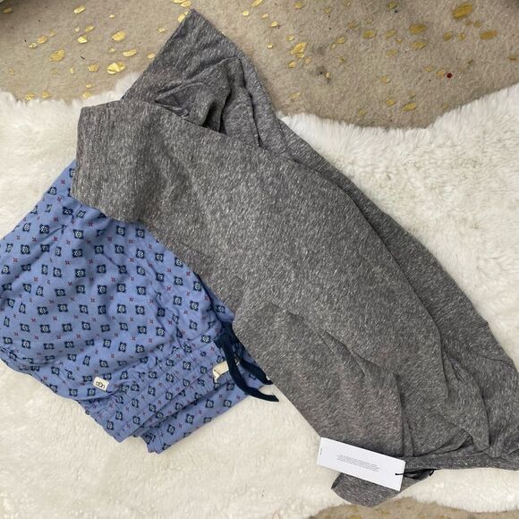 NEW UGG Steiner men’s loungewear set box pats & top gray blue size Medium - Picture 4 of 11